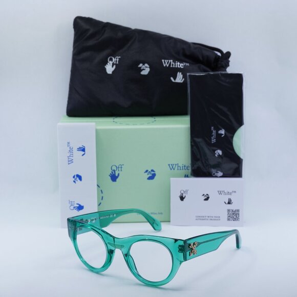 🕶️ New Off-White OERJ013 STYLE 13 5000 Eyeglasses - Transparent Green Frame - Picture 12 of 12